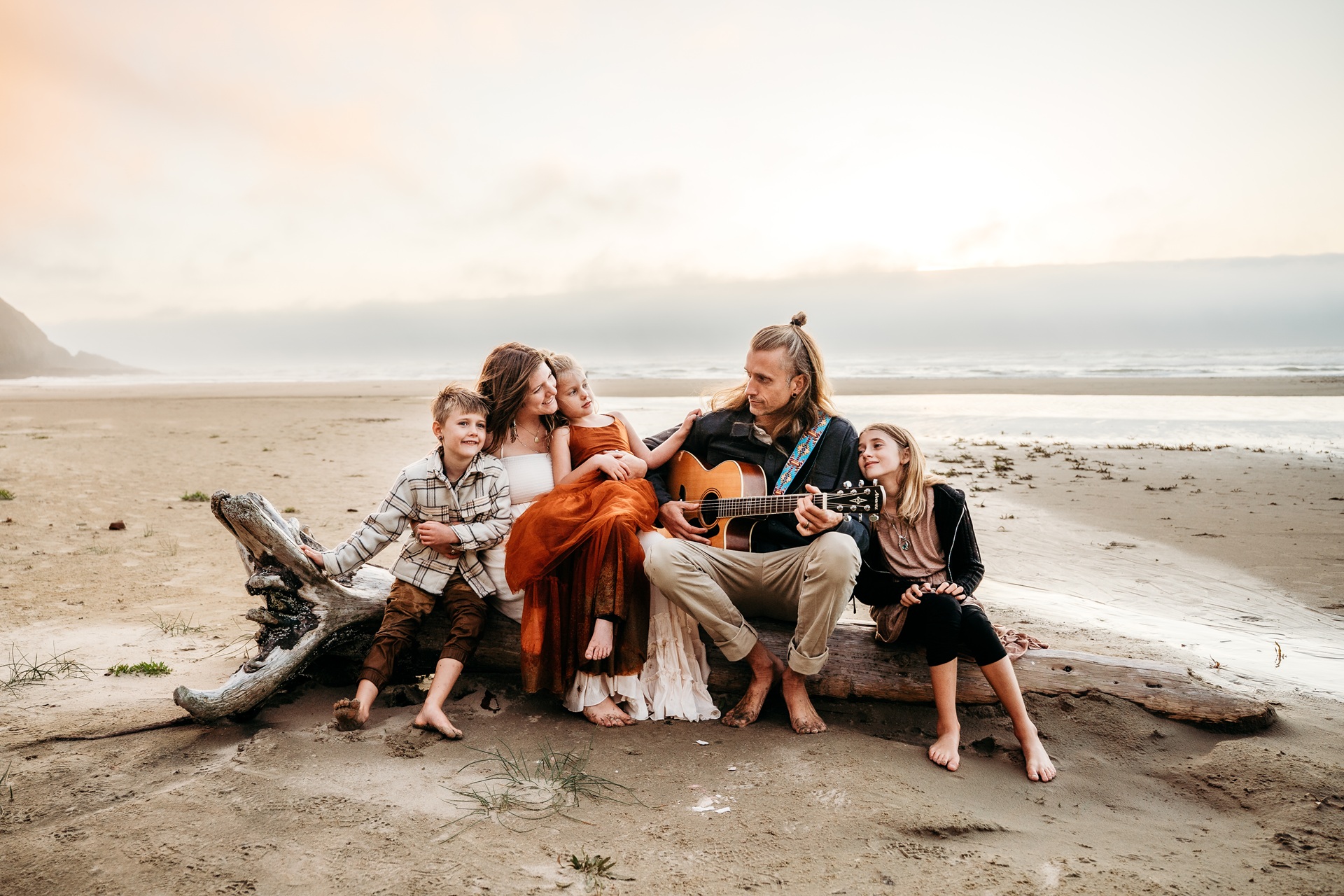 family together outdoors, supported through every season